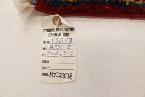 2'6 x 3'2 Hand Knotted Heriz Floral Persian Wool Rug