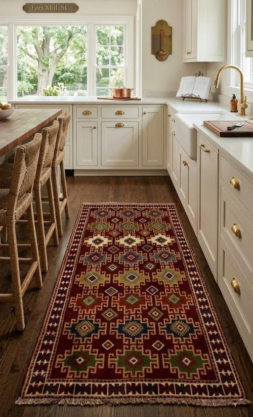 Red Tribal 4' x 6' 5" Ghoochan Persian Rug