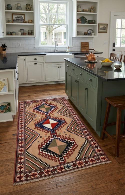 Khaki Tribal 4X7 Ghoochan Persian Oriental Rug