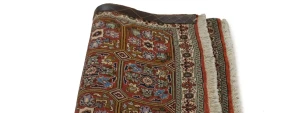 Burnt Orange Floral 2X3 Bidjar Persian Rug