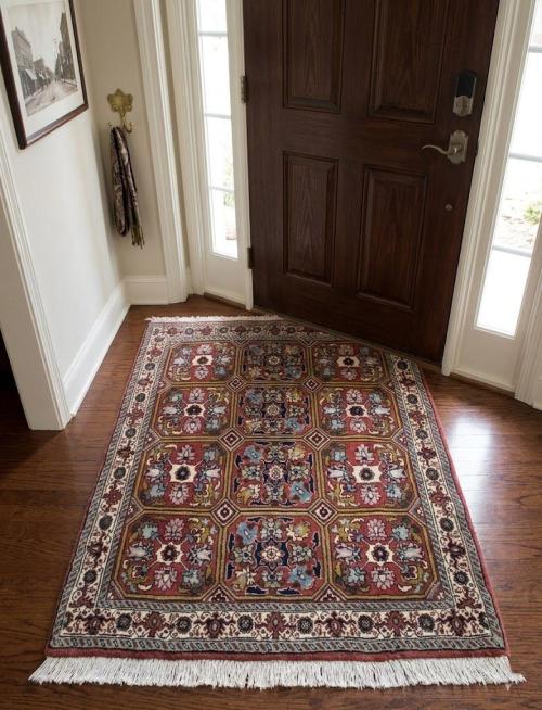Burnt Orange Floral 2' x 3' Bidjar Persian Rug