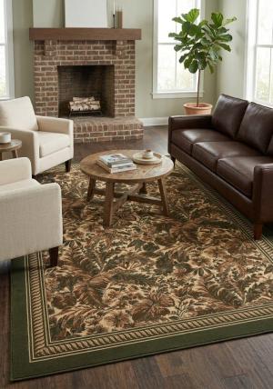 Multicolored Floral 6X9 Modern Machine-Made Rug