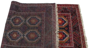 Vintage Red Tribal 3'3X6'6 Balouch Persian Rug