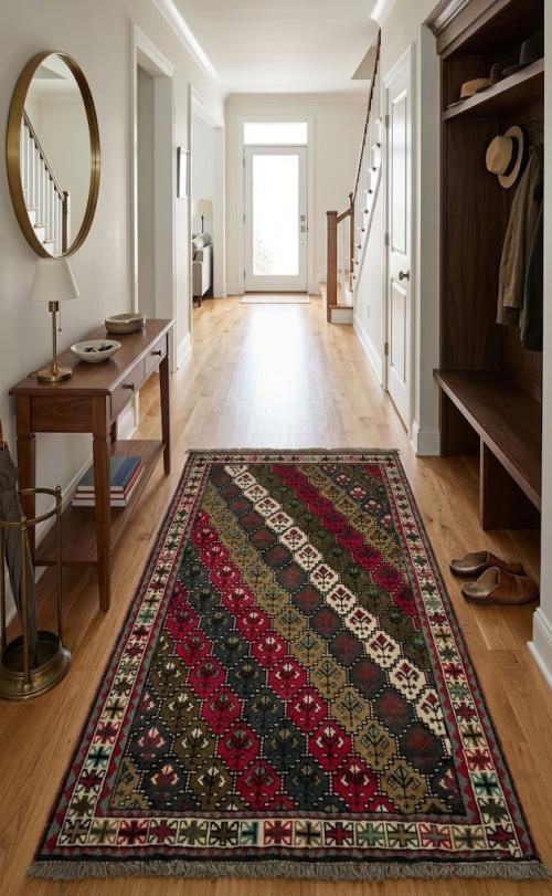 Vintage Red Tribal 4X7 Ghoochan Persian Rug