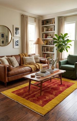 Rusty Red Tribal 5X8 Gabbeh Persian Rug