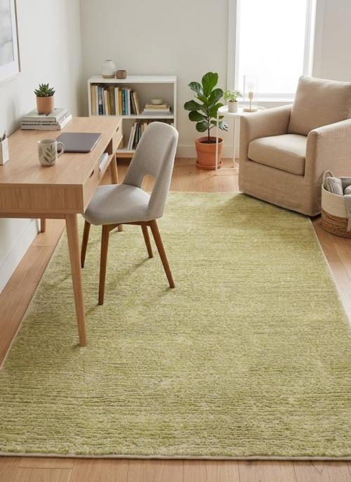 Solid Modern Design 5X8 Machine-Made Rug