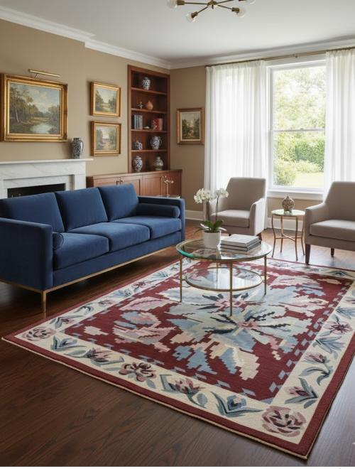 Red Floral Dhurrie 8X10 Chinese Oriental Rug