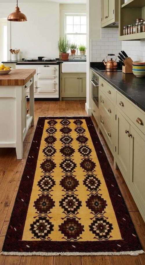 Vintage Vanilla Cream Tribal 3X6 Balouch Persian Rug
