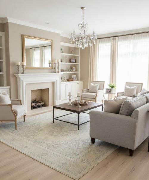 Antique Muted Cream Floral 9X13 Distressed Vintage Oriental Rug