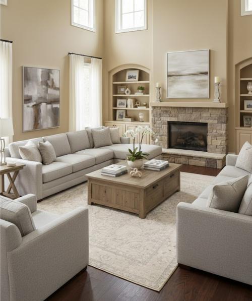 Antique Muted Beige Floral 9'9X12'4 Distressed Vintage  Oriental Rug