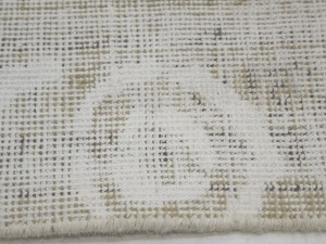 Antique Muted Beige Floral 9'6X12'3 Distressed Vintage Oriental Rug