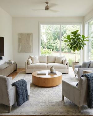 Antique Muted Beige Floral 8'5X11'5 Distressed Vintage Oriental Rug