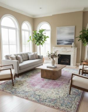 9'6 X 13'3 Hand Knotted Floral Antique Oriental Wool Rug