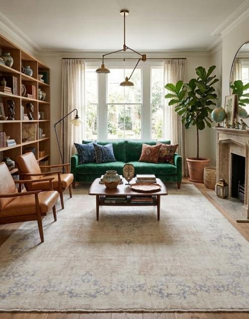 9'5 X 13'0 Hand Knotted Floral Antique Oriental Wool Rug