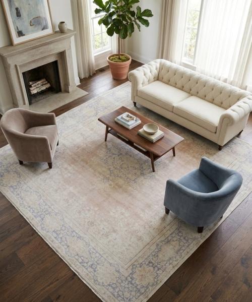 9'9 X 12'8 Hand Knotted Floral Antique Oriental Wool Rug