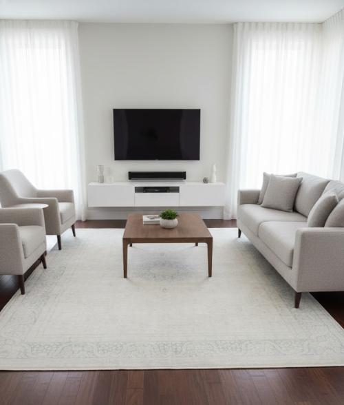 9'6 X 13'1 Hand Knotted Floral Antique Oriental Wool Rug