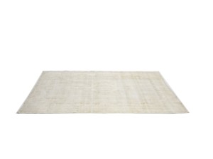 Antique Muted Beige Floral 7'9X11'6 Distressed Vintage Oriental Rug