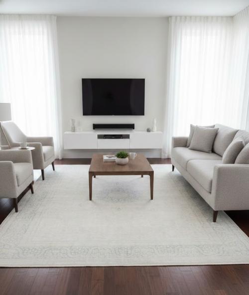 9'10 X 12'9 Hand Knotted Floral Antique Oriental Wool Rug