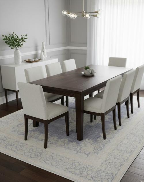 Antique Muted Navy Floral 10X13 Distressed Vintage Oriental Rug