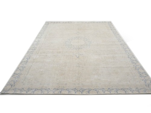 Antique Muted Floral 8'6X12'6 Distressed Vintage Oriental Rug