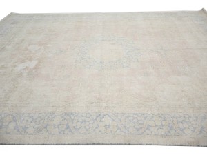 Antique Muted Floral 9'3X12'7 Distressed Vintage Oriental Rug