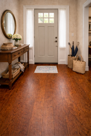 Antique Muted Navy Floral 1' 7" x 2" Distressed Vintage Oriental Rug