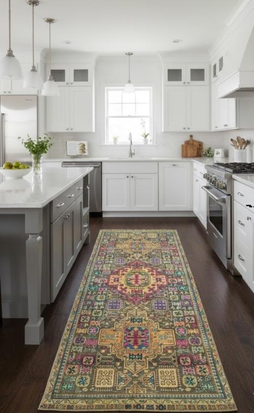 Antique Muted Brown Tribal 5X10 Distressed Vintage  Oriental Runner Rug