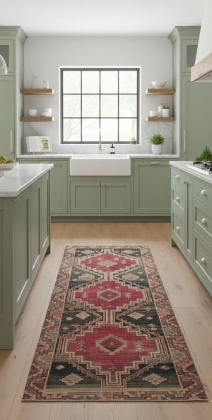 Antique Muted Tribal 3'8X8'5 Distressed Vintage Oriental Runner Rug