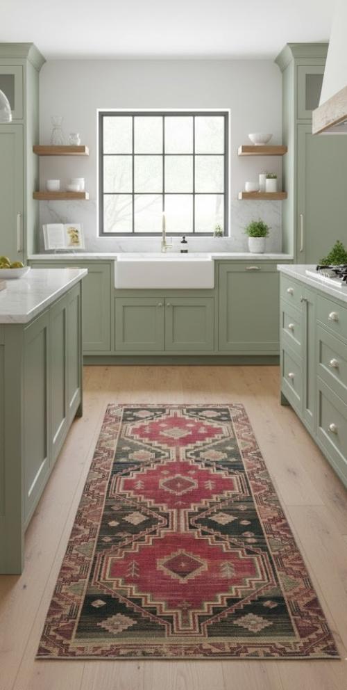 Antique Muted Tribal 3'8X8'5 Distressed Vintage Oriental Runner Rug