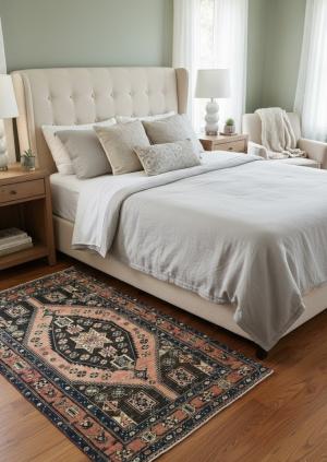 Antique Muted Tribal 5X8 Distressed Vintage Oriental Rug