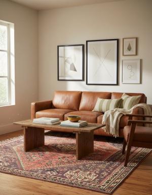 Antique Muted Tribal 5'4X7'7 Distressed Vintage Oriental Rug