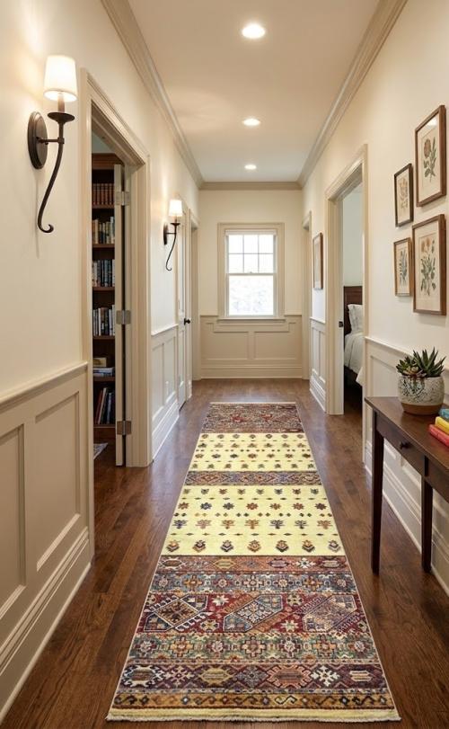 2'8 x 9'9 Hand Knotted Kazak Floral Oriental Wool Runner Rug