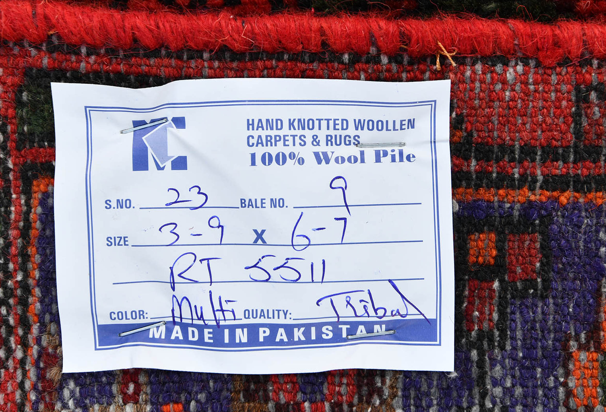Vintage Red Tribal 3'9X6'7 Hamedan Persian Rug - Image 13