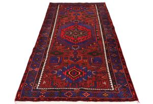 Vintage Red Tribal 3'9X6'7 Hamedan Persian Rug