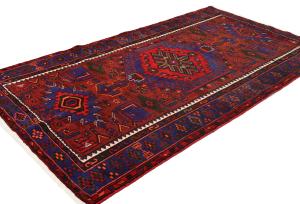 Vintage Red Tribal 3'9X6'7 Hamedan Persian Rug