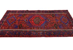 Vintage Red Tribal 3'9X6'7 Hamedan Persian Rug
