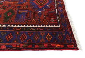 Vintage Red Tribal 3'9X6'7 Hamedan Persian Rug