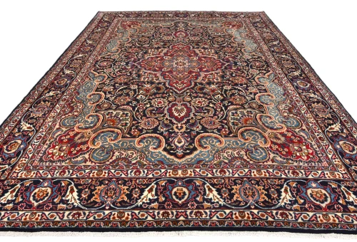 Vintage Traditional Floral 10X13 Kashmar Persian Rug