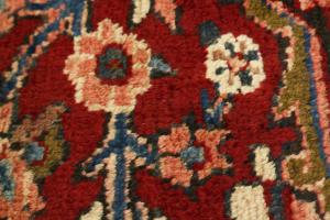 Red Floral 7'4x11'4 Heriz Oriental Persian Area Rug