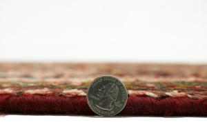 Red Floral 7'4x11'4 Heriz Oriental Persian Area Rug