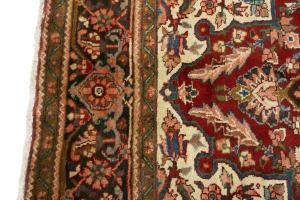 Red Floral 7'4x11'4 Heriz Oriental Persian Area Rug