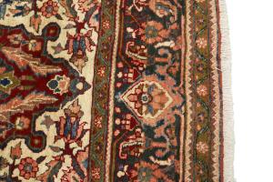 Red Floral 7'4x11'4 Heriz Oriental Persian Area Rug