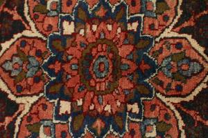 Red Floral 7'4x11'4 Heriz Oriental Persian Area Rug