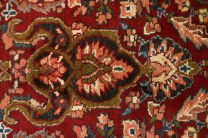 Red Floral 7'4x11'4 Heriz Oriental Persian Area Rug