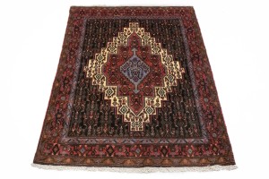 Vintage Geometric 4'0X5'5 Bidjar Persian Rug