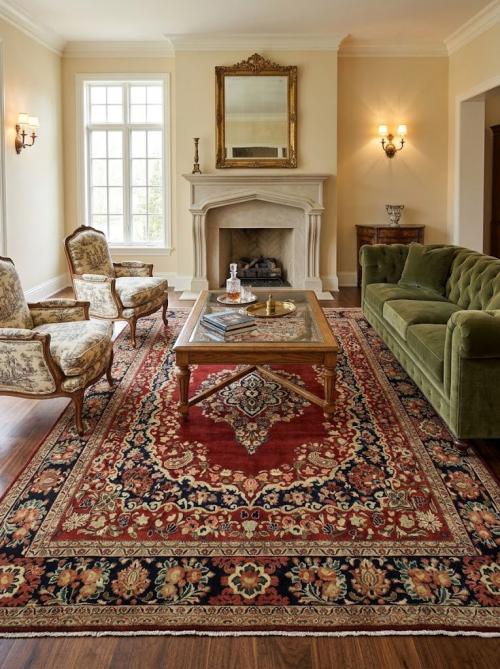 Antique Red Floral Classic 11X14 Mahal Persian Rug