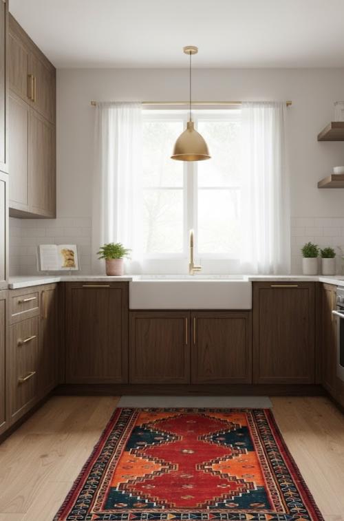 Semi Antique Red Tribal 3'7X6 Distressed Vintage Oriental Rug