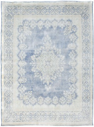 Antique Muted Floral 9X12 Distressed Vintage Oriental Rug