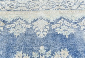 Antique Muted Floral 9X12 Distressed Vintage Oriental Rug