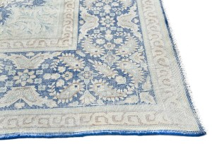 Antique Muted Floral 9X12 Distressed Vintage Oriental Rug